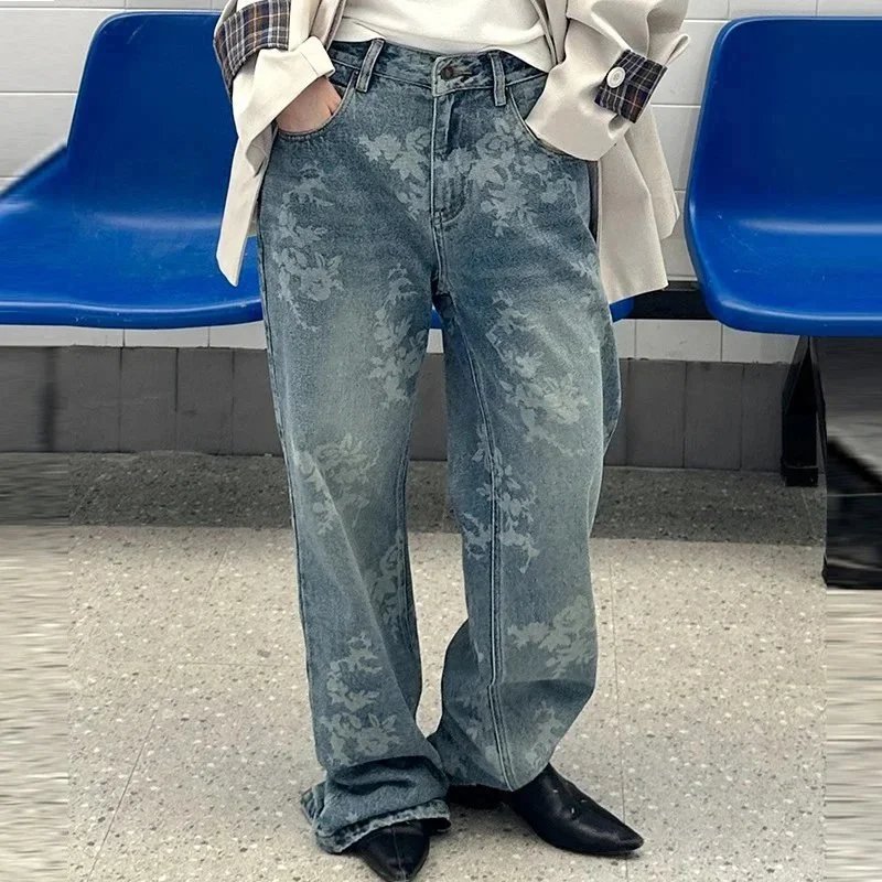 Floral-print Pants